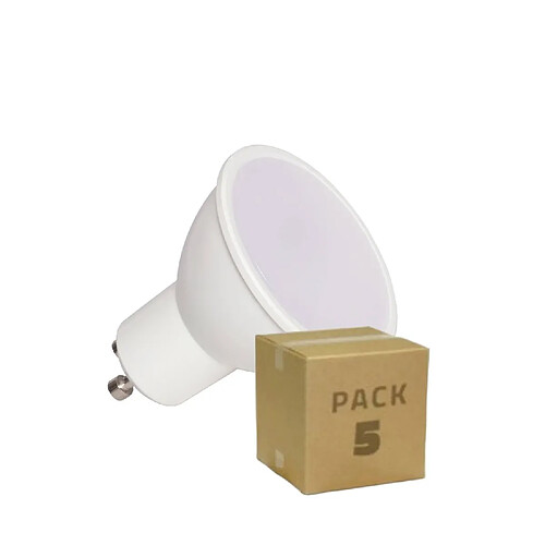 Ledkia Pack de 5 Ampoules LED GU10 6W 550 lm 100º No Flicker 6500K Blanc froid