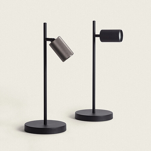 Ledkia Lampe à Poser Aluminium Breixo Noir