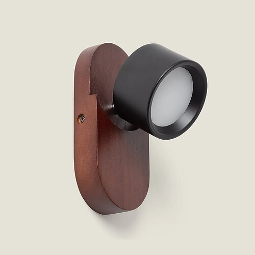 Ledkia Lampe Murale LED 5W Métal CCT Sélectionnable Cundra Noir mat