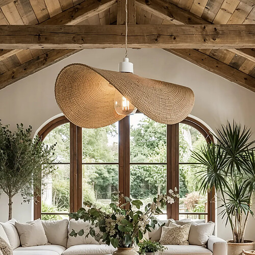 Ledkia Suspension Fibres Naturelles Devmani ILUZZIA L Textile naturel