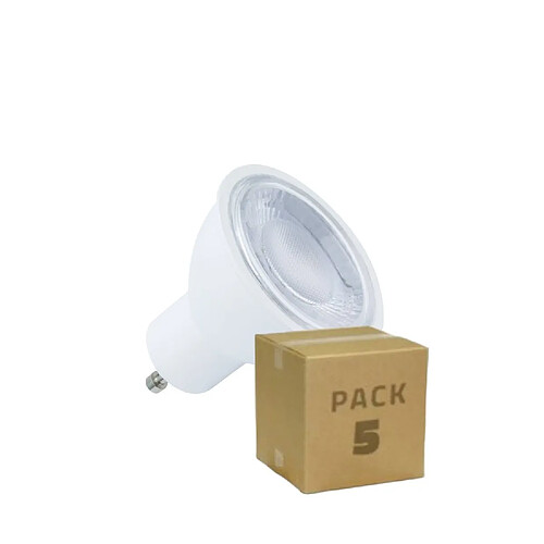 Ledkia Pack de 5 Ampoules Dimmable LED GU10 5W 430 lm 100º No Flicker 3000K Blanc chaud
