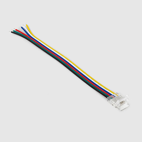 Ledkia Connecteur Ruban LED 24V RGB+CCT SMD Largeur 10 mm IP20 avec Câble RGB + CCT