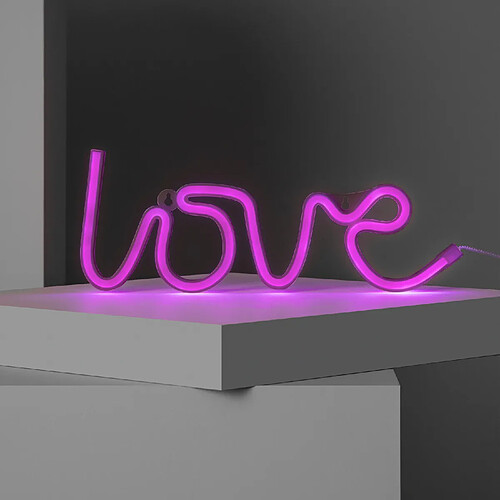 Ledkia Néon LED Love à Piles Rose