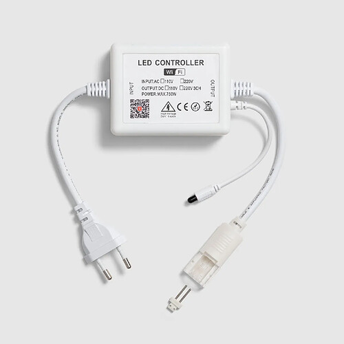 Ledkia Contrôleur Variateur WiFi pour Ruban LED Monochrome avec Télécommande RF