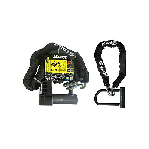 Master Lock 8376EURDPRO - Chaîne mini U-lock 14 mm - 10 mm x 1 m - Noir