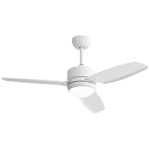 MIVRAY Ventilateur de plafond 46 pouces, LED et télécommande, ABS blanc