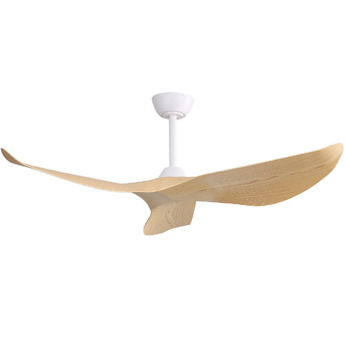 MIVRAY Ventilateur de plafond avec télécommandé, 6 vitesses réversible, ABS blanc