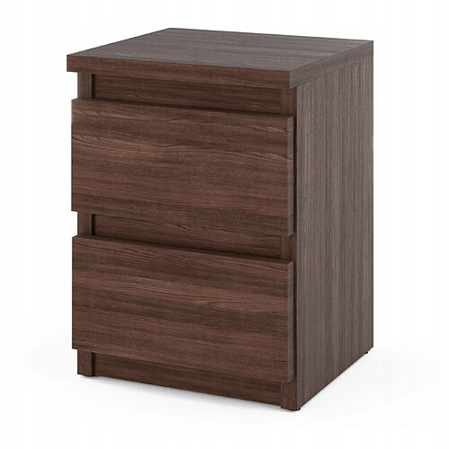 Stiv-Meubles Table de chevet Chêne Wenge 30x30x42CM 2 tirrois -meuble de nuit pour chambre à coucher