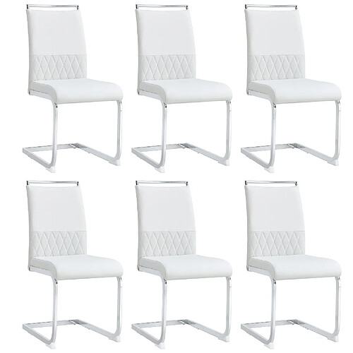 STILVORA Chaise d'appoint 42/45 cm blanche en métal avec dossier haut ergonomique