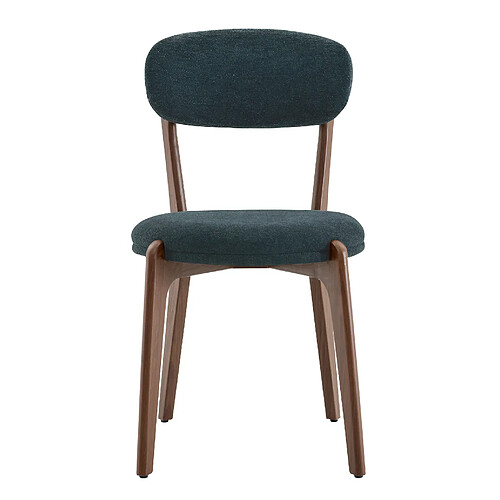 STILVORA Lot de 2 chaises de salle à manger 48,5/55,5/84 cm noir en lin confortables