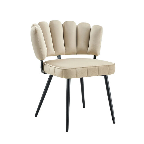 STILVORA 2 chaises de salle à manger 50/48/80 cm noires en velours et métal dossier fleur