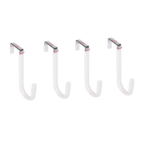 INF Lot de 4 crochets de porte sans perçage 10mm épaisseur pour porte de 3,7cm - Acier inoxyda