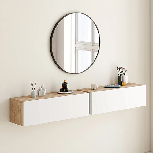 Idmarket CONSOLES X2 ELYOS BOIS/BL