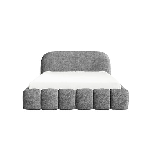 Casanova Lit coffre tissu texturé 160x200cm Gris foncé