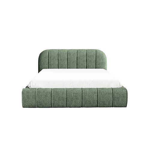 Casanova Lit coffre tissu texturé 160x200cm Vert