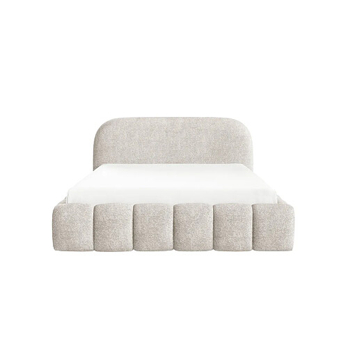 Casanova Lit coffre tissu texturé 200x200cm Beige