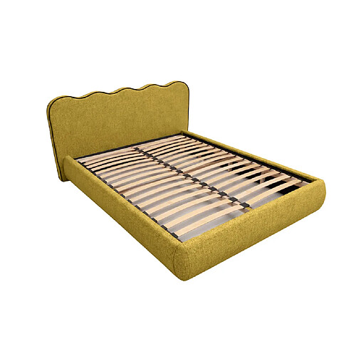 Casanova Lit tissu lisse 200x200cm Moutarde