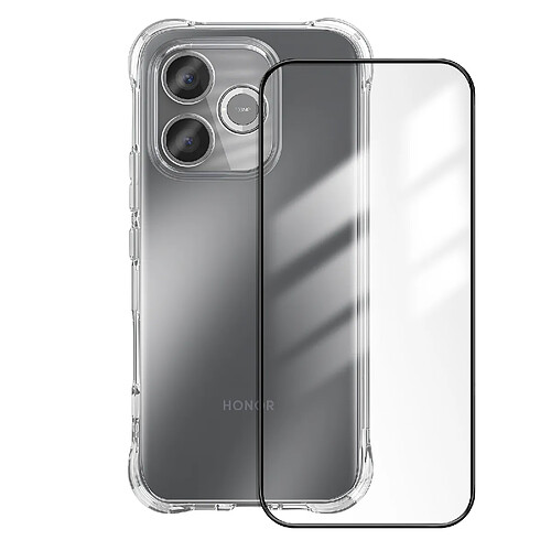 Avizar Coque pour Honor 600 Lite Antichoc à Coins Bumper avec Verre Trempé Transparent