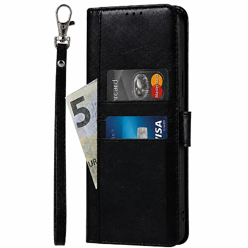 Avizar Étui Portefeuille pour Motorola Moto G37 / G37 Power avec Support et Dragonne Noir