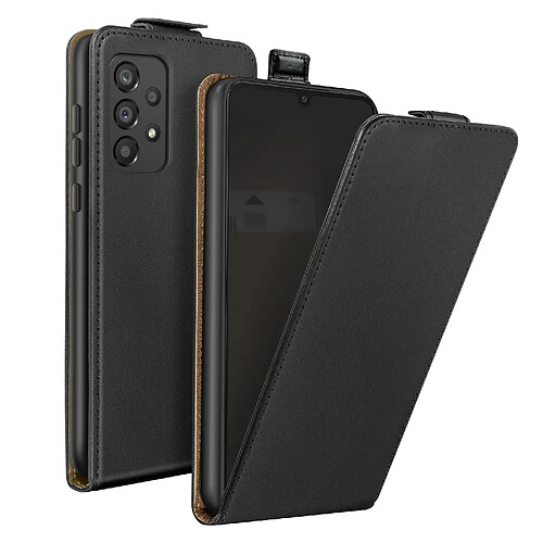 Avizar Étui à Clapet Vertical Magnétique pour Galaxy A33 5G avec Porte-carte Intégré Noir