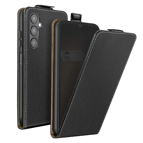 Avizar Étui à Clapet Vertical Magnétique pour Galaxy A05s avec Porte-carte Intégré Noir