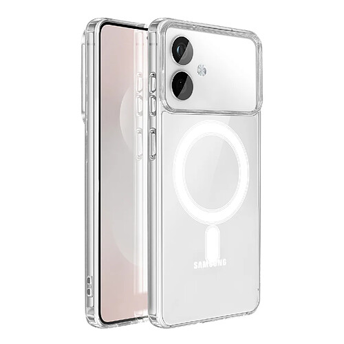 Avizar Coque Magsafe pour Galaxy S26 Edge Contour Souple Protection Rigide Transparent