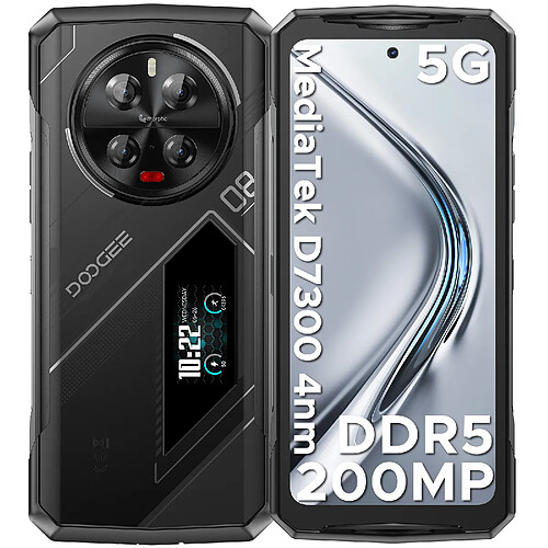 DOOGEE V40 Pro Argent 5G Smartphone ,48Go/512Go,6.78" FHD+120Hz,Android 14, 8680mAh, 200MP