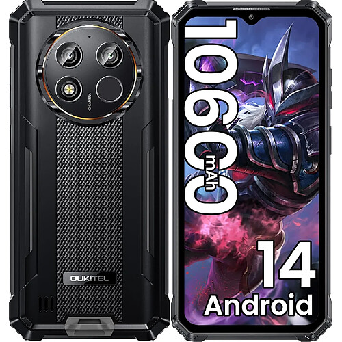 Smartphone robuste OUKITEL WP28E IP68 16Go+64Go écran 6,52" Android14 triple caméra Noir