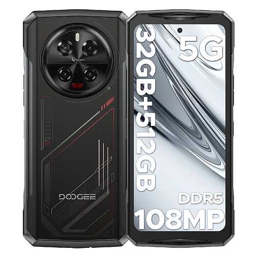 DOOGEE V40 Argent 5G Smartphone, 32Go/512Go, 6.78" FHD+ 120Hz, Android, 8680mAh, 108MP