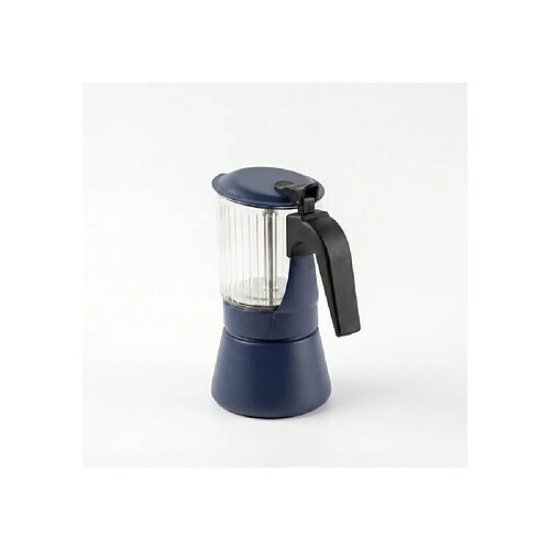INOXIBAR Clair Blue Cafetière italienne à induction - 6 tasses - Valve sécurité