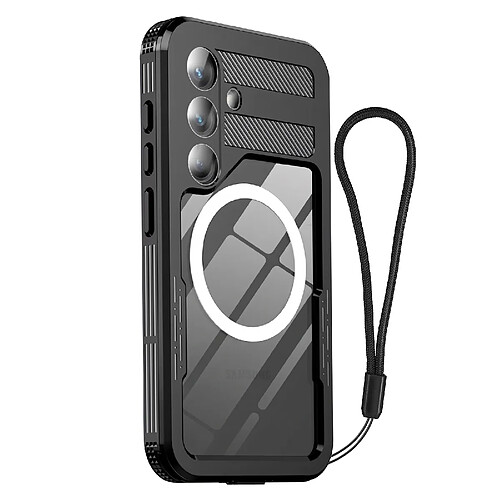Redpepper Coque MagSafe pour Galaxy S26 Etanche IP68 Antichute 2m avec Cordon Noir