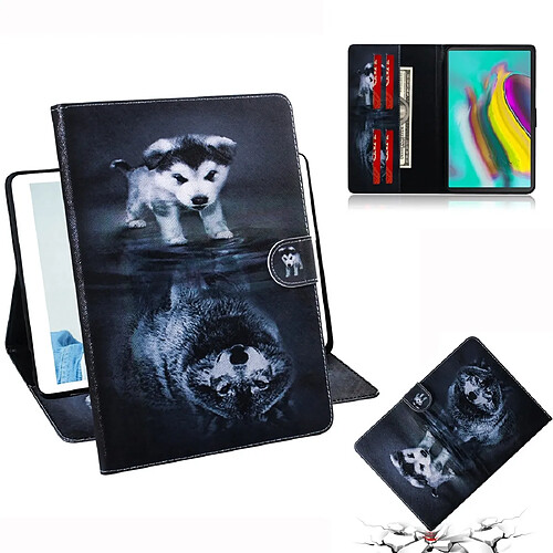 Wewoo - Housse pour Galaxy Tab S5E - Wolf et Chien