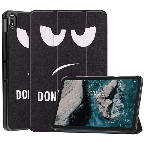 Htdmobiles Housse de tablette en simili-cuir Don't Touch Me pour Nokia T20 - 10,4 pouces