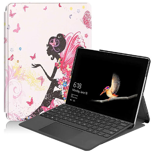 Htdmobiles Housse tablette simili-cuir pour Microsoft Surface Go 1 - 10,5 pouces - Fée
