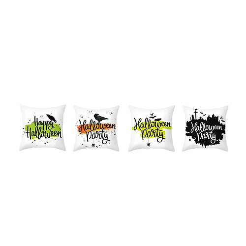 4pcs Taie d'Oreiller Halloween