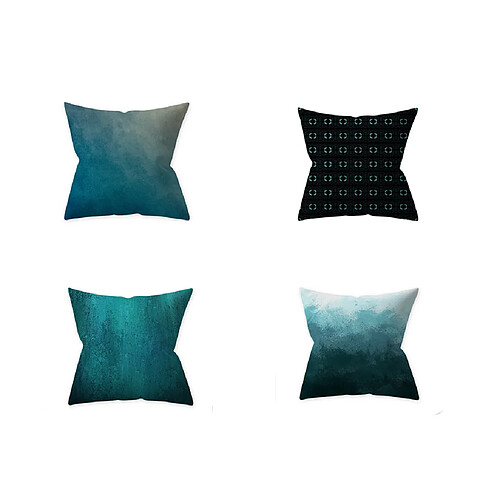 Taie d'oreiller décorative Bleu Sarcelle - 4 pièces - 45x45CM