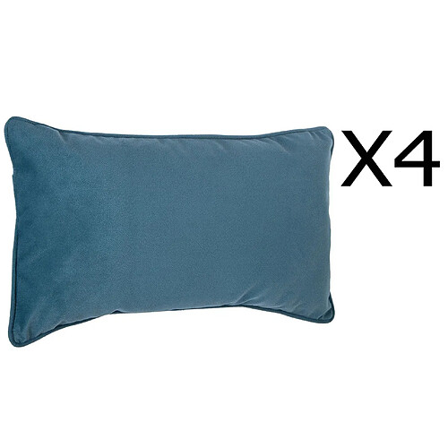 Pegane Lot de 4 coussins - Bleu
