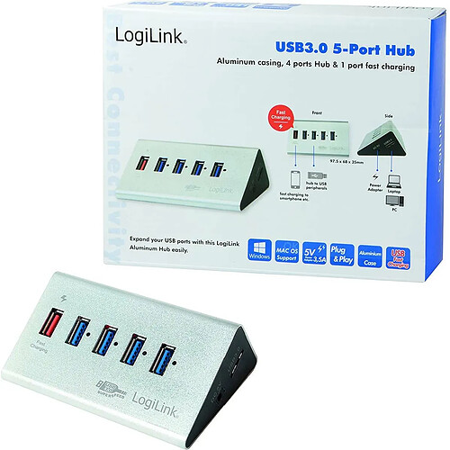 LOGILINK Hub aluminium