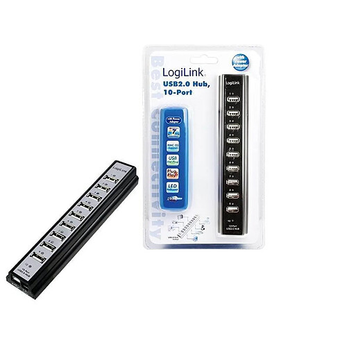 Logilink Hub USB 2.0 avec alimentation
