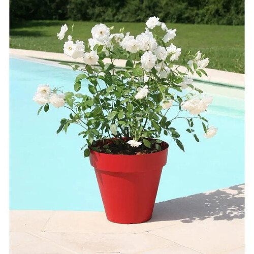 Riviera Pot de fleurs rond - Rouge