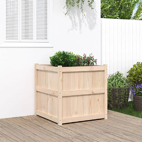 vidaXL Jardinière Bois de Pin 70x70 cm