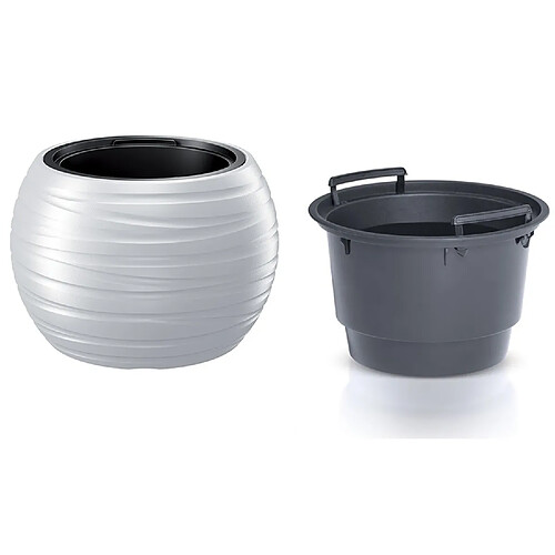 Pot de fleurs ovale - Blanc