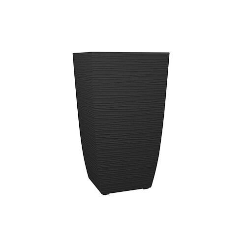 EDA Plastiques Eda Stone Diva Pot carré 43,5x78,2 cm - Noir