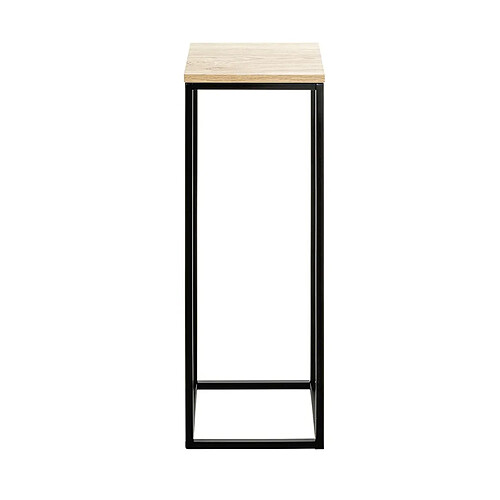 Pegane Support de jardinière carrée - Chêne et noir