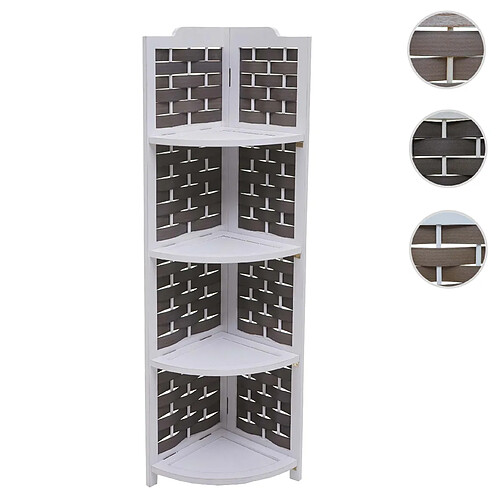 Mendler Support de jardinière 1/4 de cercle - Blanc anthracite