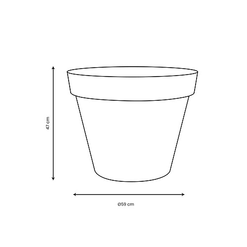 EDA Plastiques EDA Toscane Pot - Vert laurier Ø 60 cm