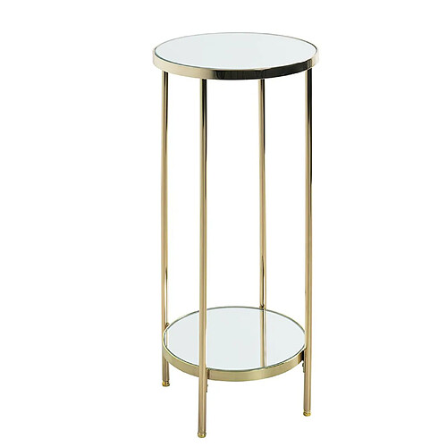 Pegane Support de jardinière rond - Or