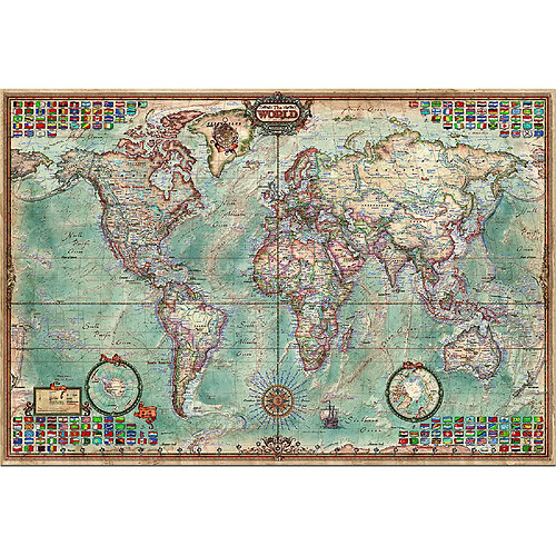 Educa Borras Educa Puzzle mappemonde 4000 pièces