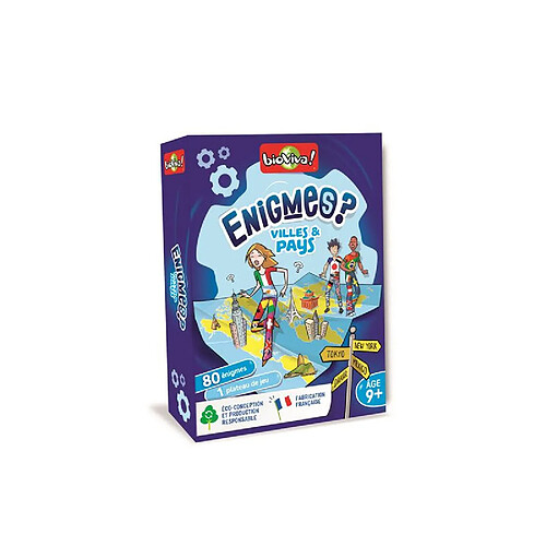 Bioviva Jeu de cartes Enigmes Villes et Pays