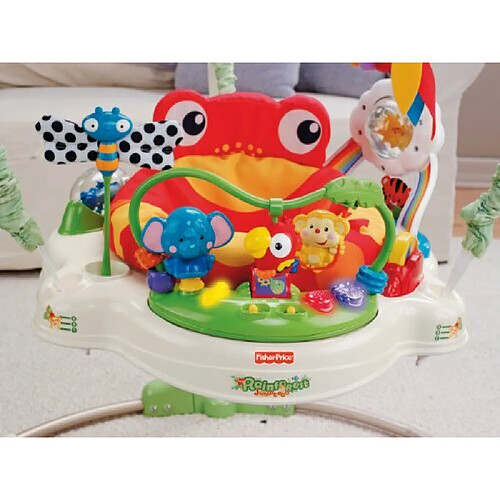 Fisher-Price Jumperoo Jungle Trotteur Bébé, 4 Aires De Jeu, Rotation 360°, Siège Rembourré Et Lavable En Machine, 6 Mois Et Plus, K7198 refurbished